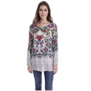 Johnny Was Bird and Floral Tunic, Size: L